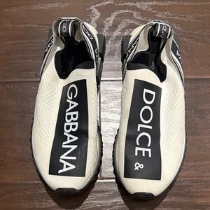 Dolce & Gabbana women’s Black and White Logo Sneakers